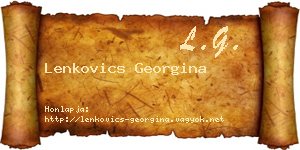 Lenkovics Georgina névjegykártya